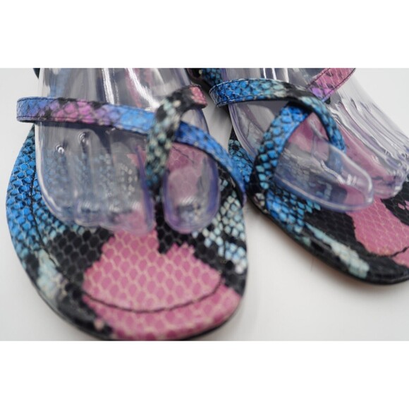 Marion Parke Toscana Harvey Python Snakeskin Indigo Strappy Sandals Size 8.5/39 - Picture 13 of 16